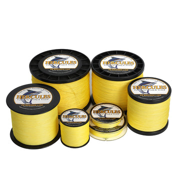 1000M 1094Yds Yellow 6lb-100lb HERCULES PE Braided Fishing Line 4 Strands